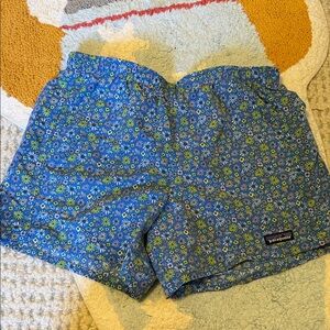 Patagonia Blue Daisy Print Shorts